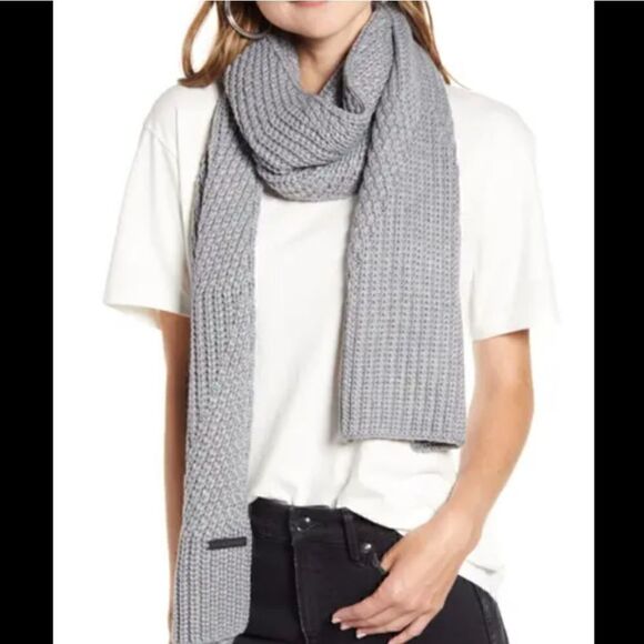 Rebecca Minkoff Gray Knit Scarf - Picture 2 of 5